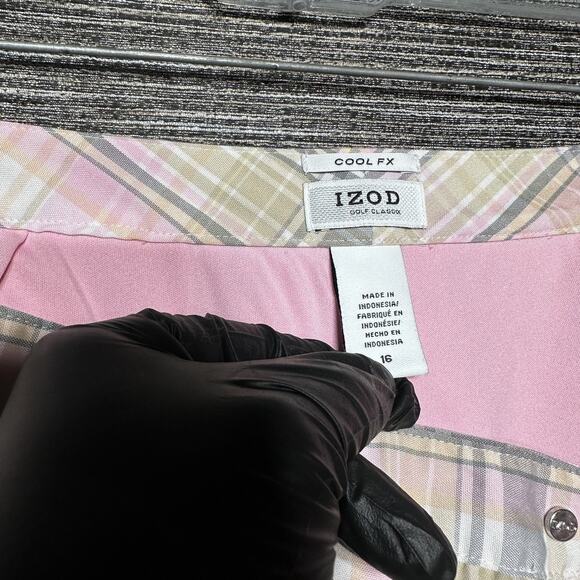 Izod Skorts Women's Size 16 Pink Plaid Golf Classix Cool FX - Picture 2 of 13